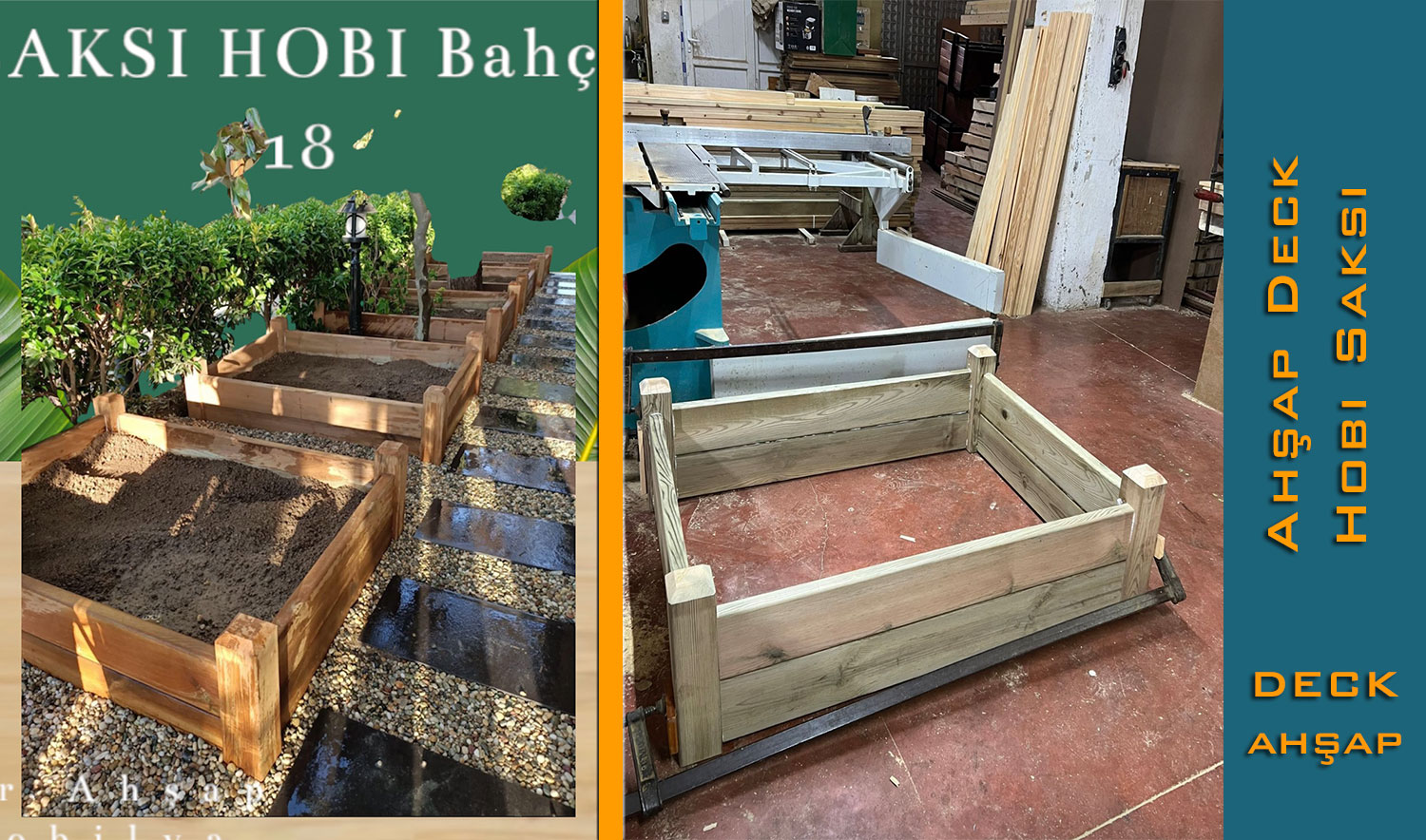 Ahşap Hobi Bahçesi & Yükseltilmiş Sebze Yatağı (Model 18)