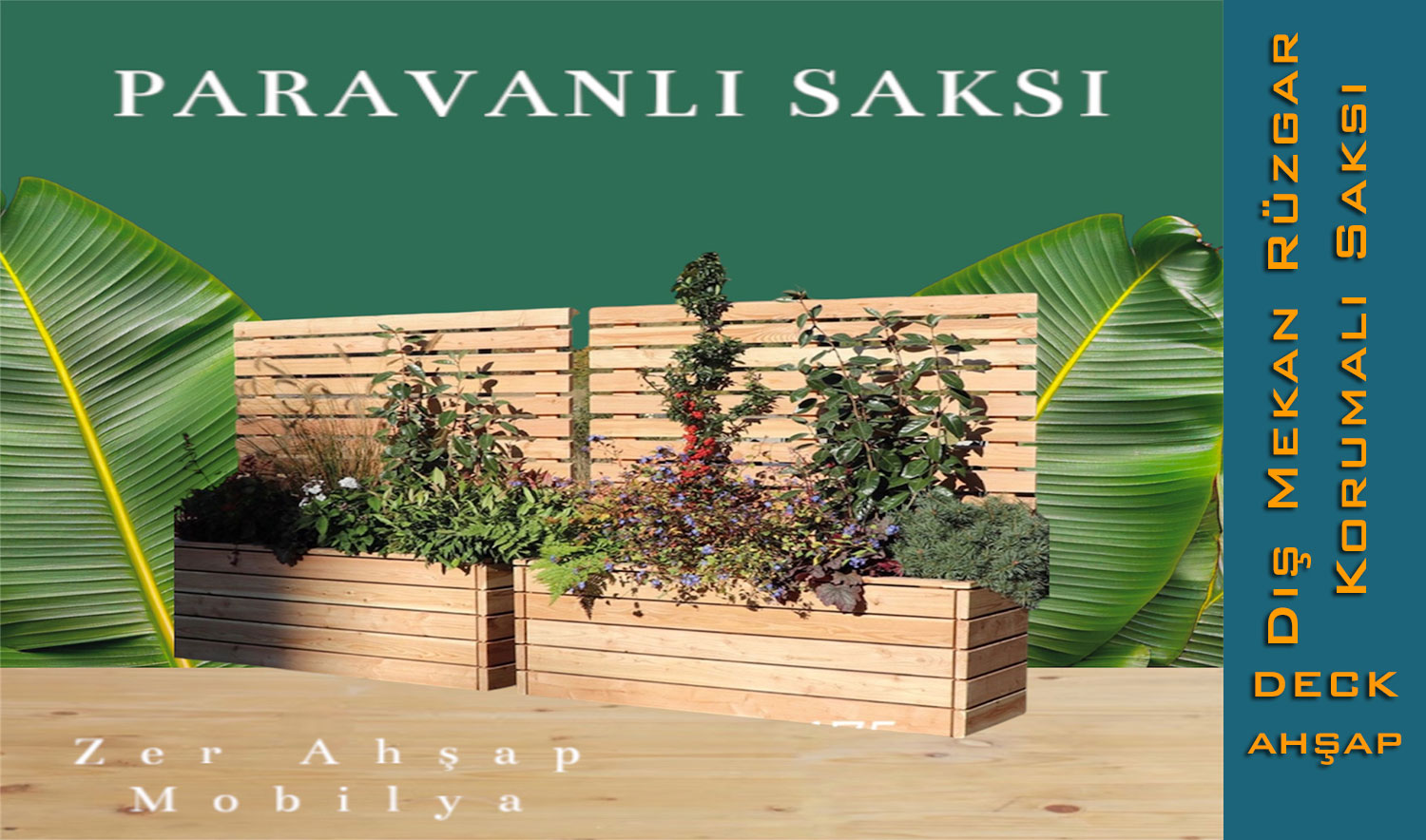 Paravanlı & Rüzgar Korumalı Dış Mekan Saksısı