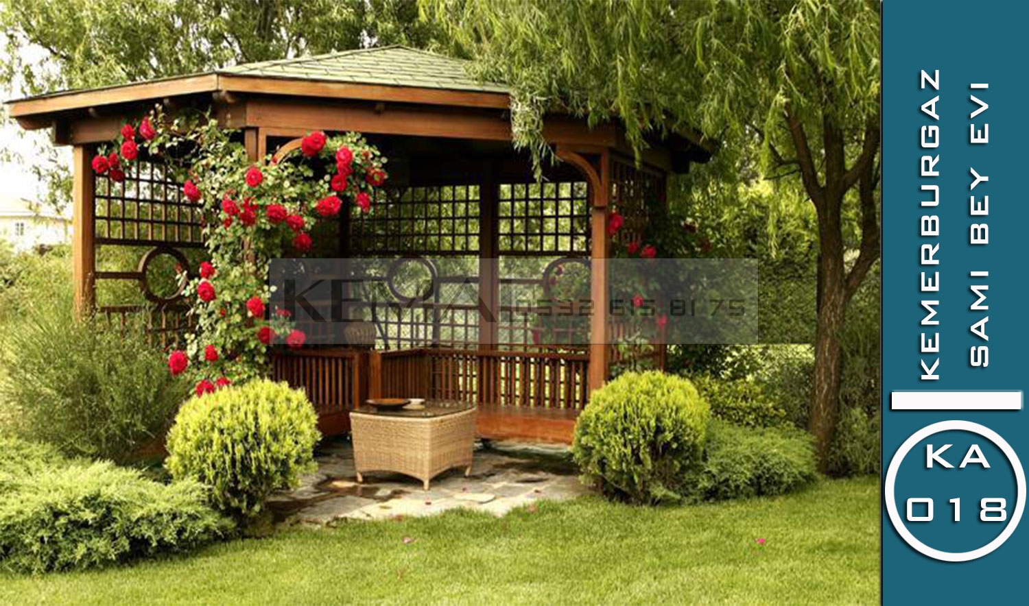 Doğayla Bütünleşen Ahşap Kamelya (Kemerburgaz, Sami Bey Evi - KA 018 Serisi)