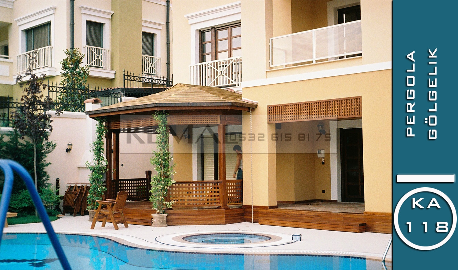 Bütünleşik Ahşap Pergola & Deck Sistemi (Bahçeşehir Projesi - KA 118 Serisi)