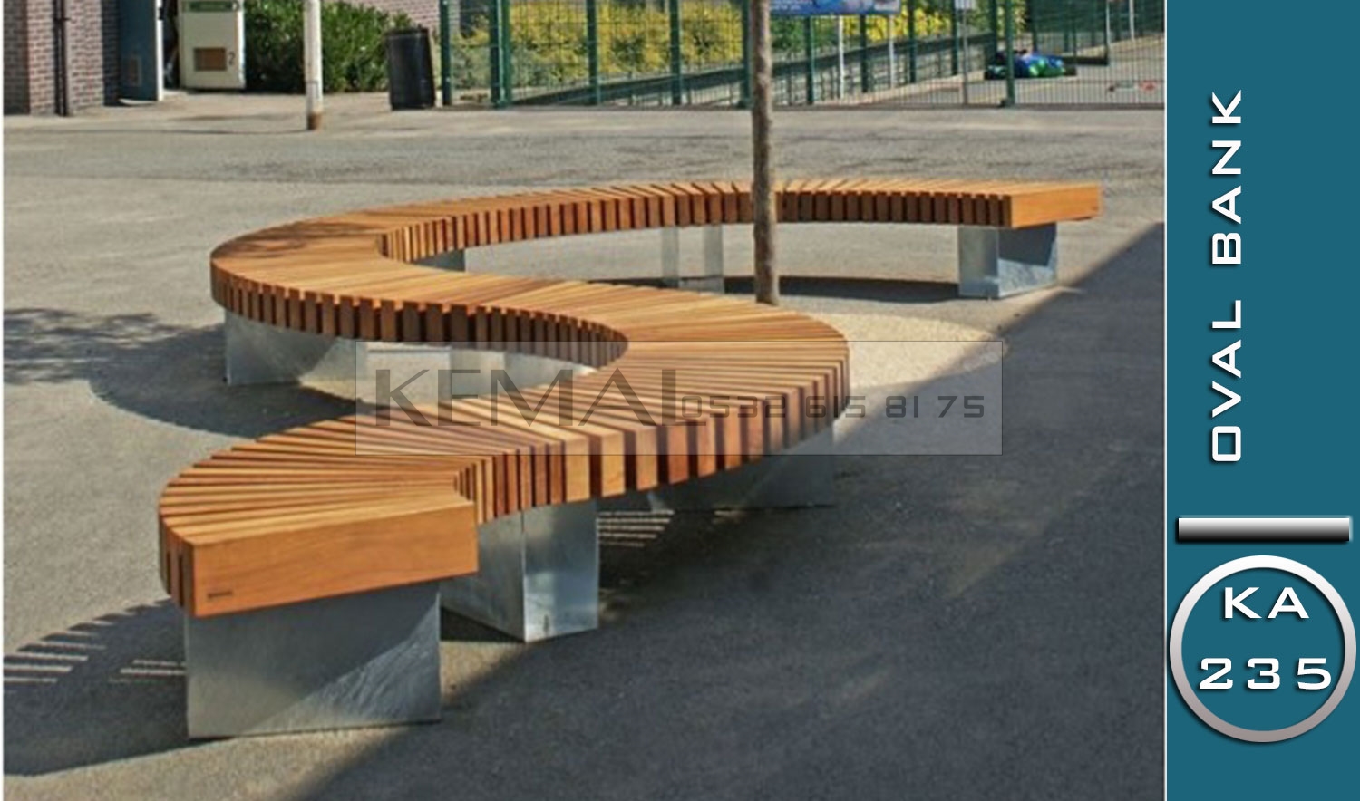 Bank Organik Formlu Oval Kent Mobilyası / Bank (KA 235 Serisi)