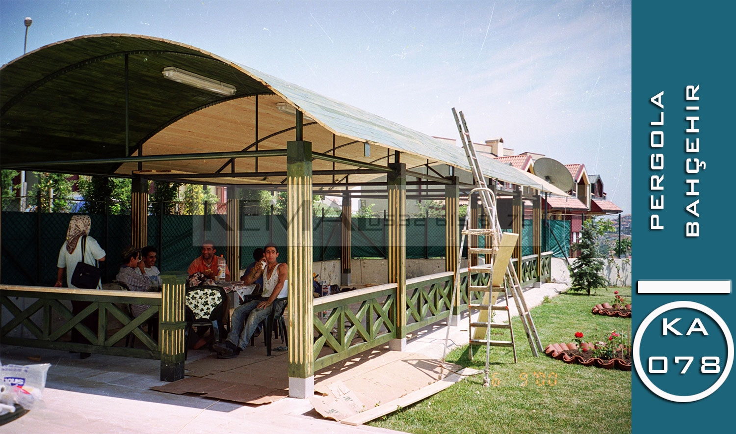 Kemer Çatılı Pergola & Dış Mekan Oturma Alanı (Bahçeşehir Projesi İstanbul - KA 078 Serisi)