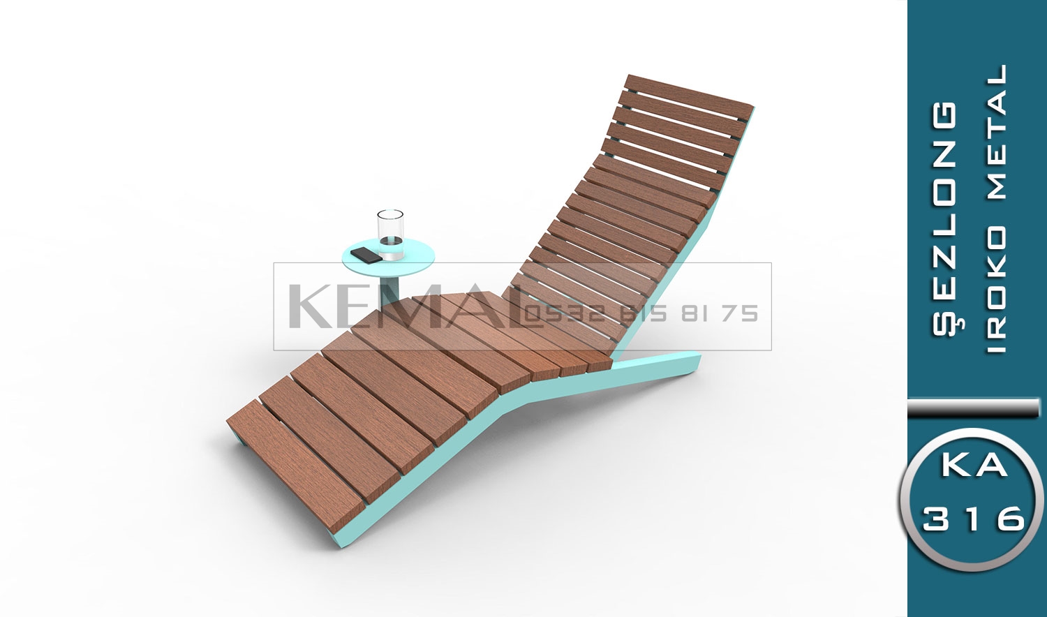 Şezlong Koltuk İroko Metal (KA 316 | Renkli & Modern)