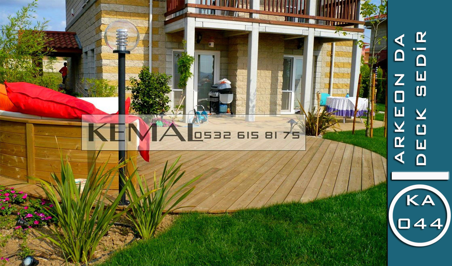 Organik Formlu Ahşap Deck & Entegre Sedir Uygulaması (KA 044 Serisi)