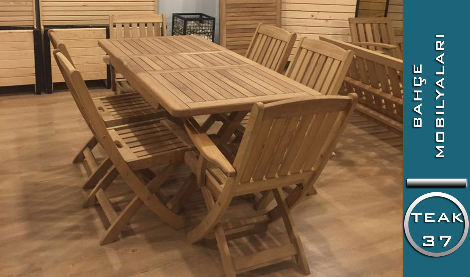 Klasik Bahçe Mobilyası Yemek Takımı (TEAK 37 Modeli)