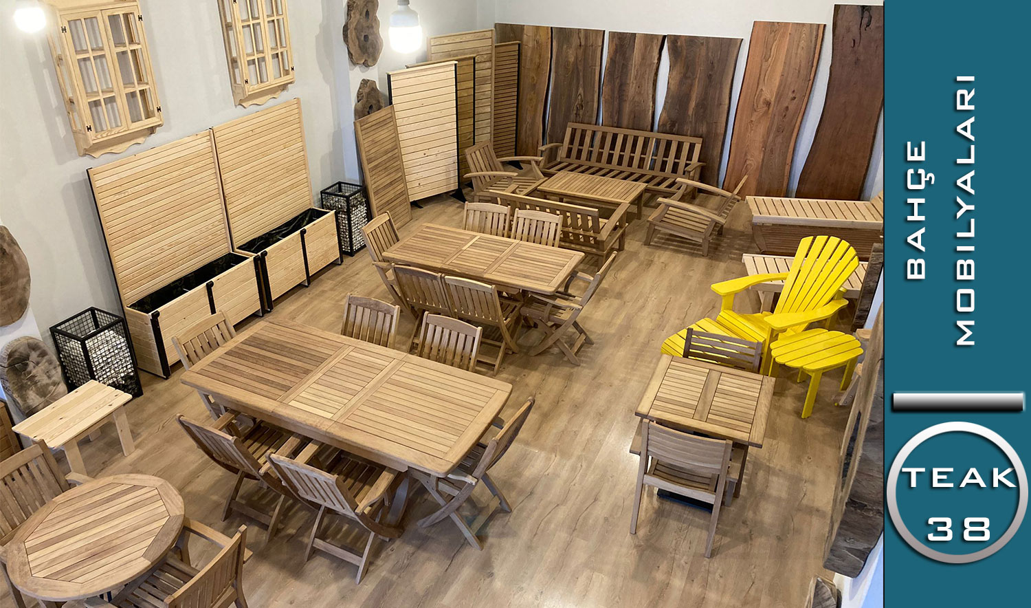 Komple Ahşap Bahçe Mobilyaları Koleksiyonu (TEAK 38)